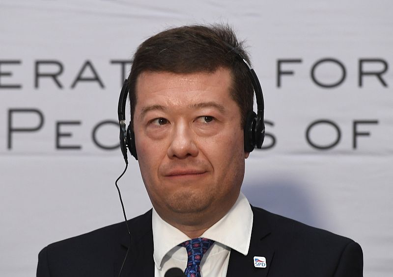 Předseda SPD Tomio Okamura.