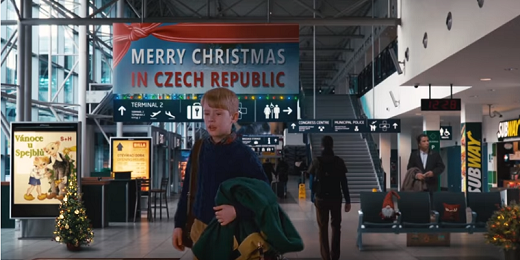 Kevin na pražském letišti. 