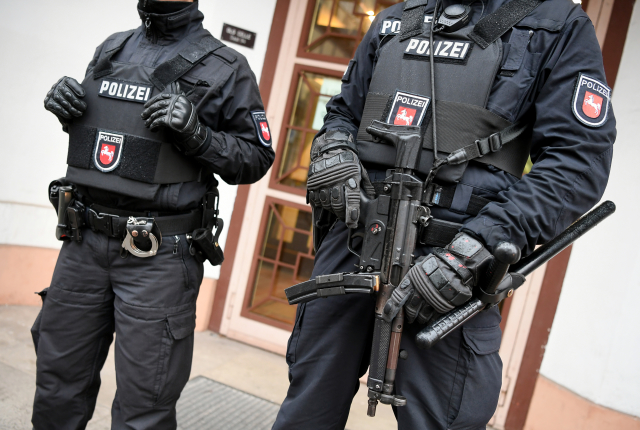 Německé policejní jednotky.