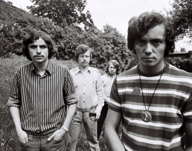 Rocková skupina Flamengo, na snímku z roku 1969 jsou členové František Francl, Karel Kahovec, Jaroslav Erno Šedivý a Pavel Fořt.