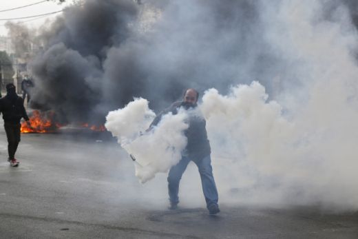 Demonstrace v pásmu Gazy.