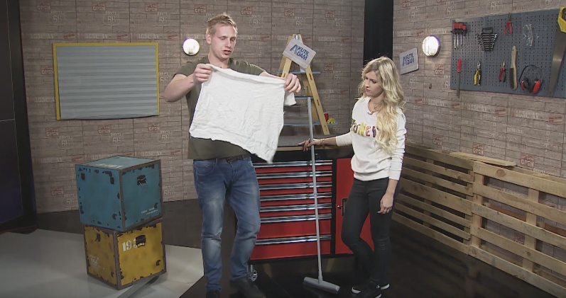 Kutilové Adam a Lucie z pořadu Kutil Adam ukážou další vychytávku. Kutilové Adam a Lucie z pořadu Kutil Adam ukážou další vychytávku.