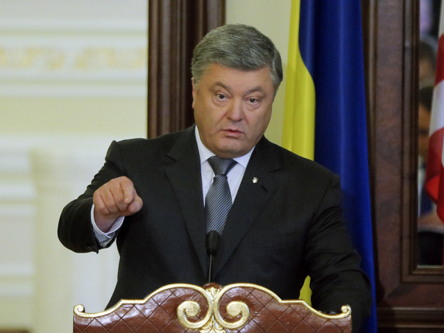 Ukrajinský prezident Petro Porošenko.