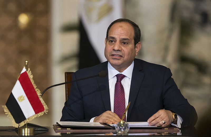 Egyptský prezident Abdal Fattáh Sísí. Egyptský prezident Abdal Fattáh Sísí.