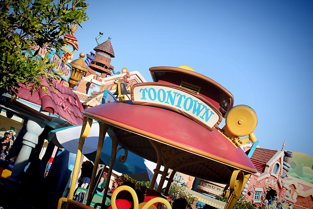 Toontown v Disneylandu, Anaheim. Toontown v Disneylandu, Anaheim.