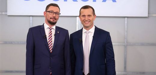 Zleva Jiří Ovčáček a Jaromír Soukup. Zleva Jiří Ovčáček a Jaromír Soukup.