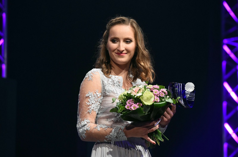 Česká tenistka Markéta Vondroušková na vyhlášení ankety Sportovec roku. Česká tenistka Markéta Vondroušková na vyhlášení ankety Sportovec roku.