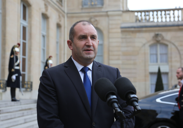Bulharský prezident Rumen Radev. Bulharský prezident Rumen Radev.