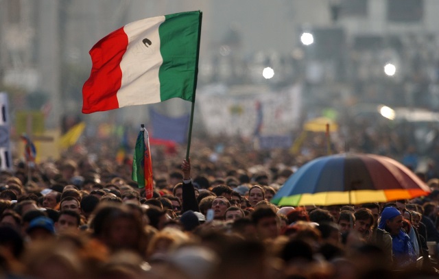 Italská vlajka. 