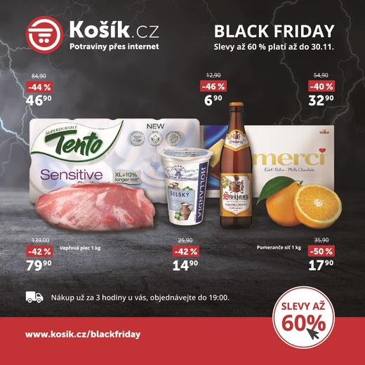 Také Košík.cz poskytoval velké slevy.