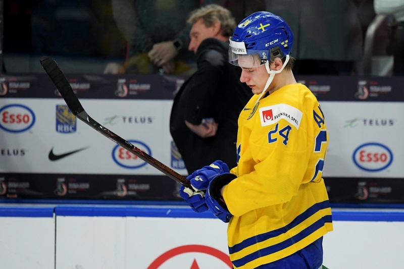 Lias Andersson, kapitán švédské hokejové dvacítky.