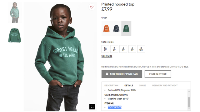 Reklama H&M.