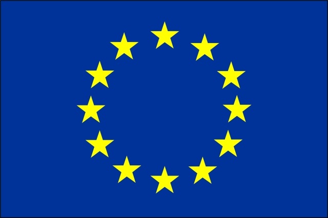Vlajka EU. 