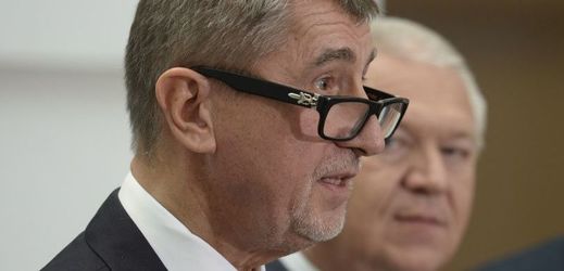 Premiér Andrej Babiš (v popředí) a Jaroslav Faltýnek.