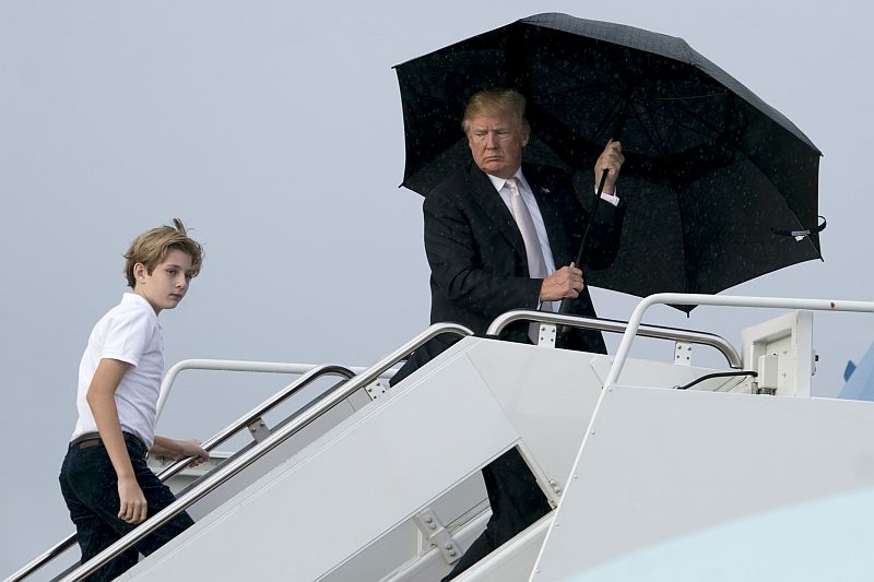 Prezident USA Donald Trump se synem Baronem. Prezident USA Donald Trump se synem Baronem.