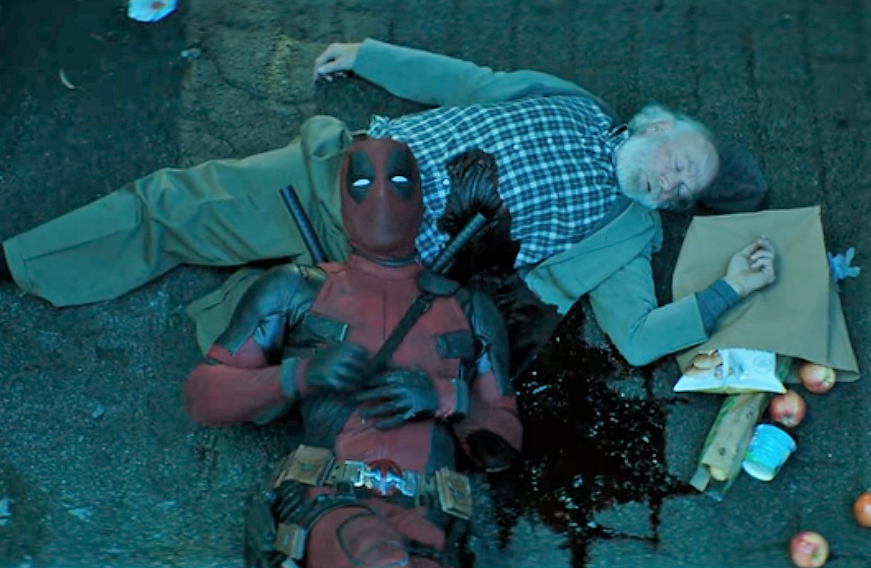 Snímek z teaser traileru na film Deadpool 2.