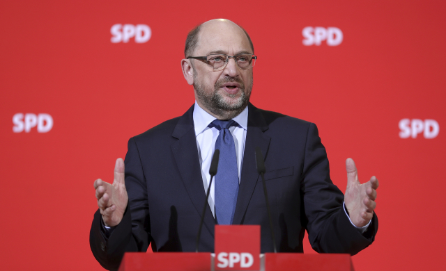 Šéf strany SPD Martin Schulz.