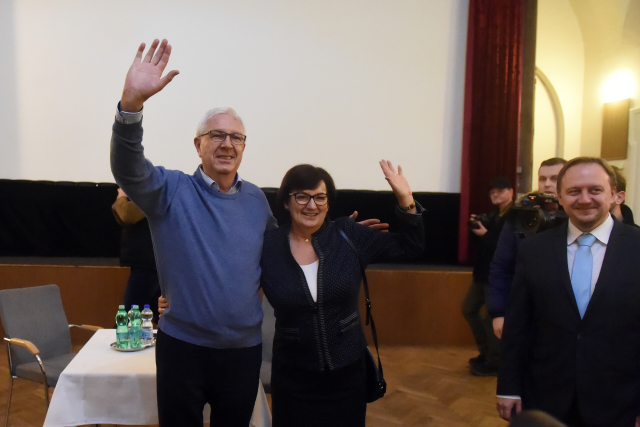 Jiří Drahoš s manželkou Evou.