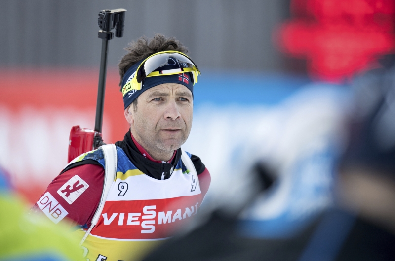 Biatlonová legenda Ole Einar Björndalen. Biatlonová legenda Ole Einar Björndalen.