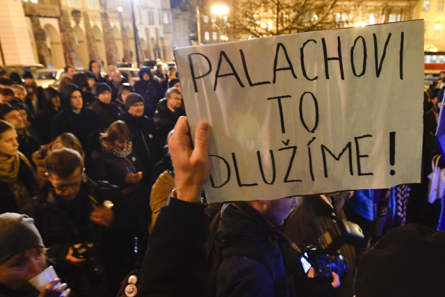 Demonstrace v Praze. Demonstrace v Praze.