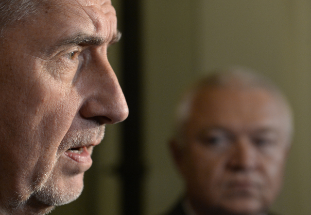 Andrej Babiš (vlevo) a Jaroslav Faltýnek.
