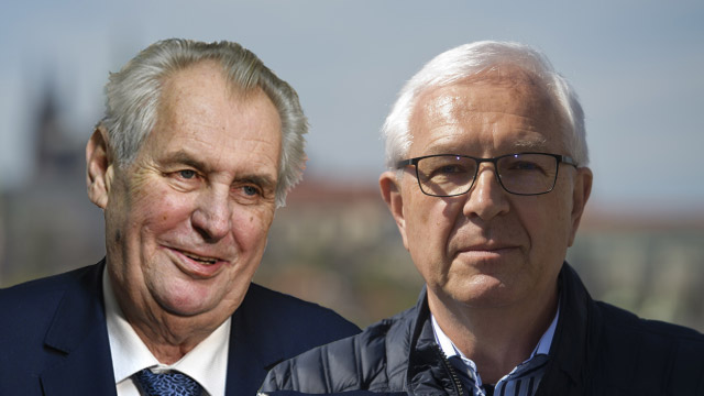 Miloš Zeman a Jiří Drahoš. Miloš Zeman a Jiří Drahoš.