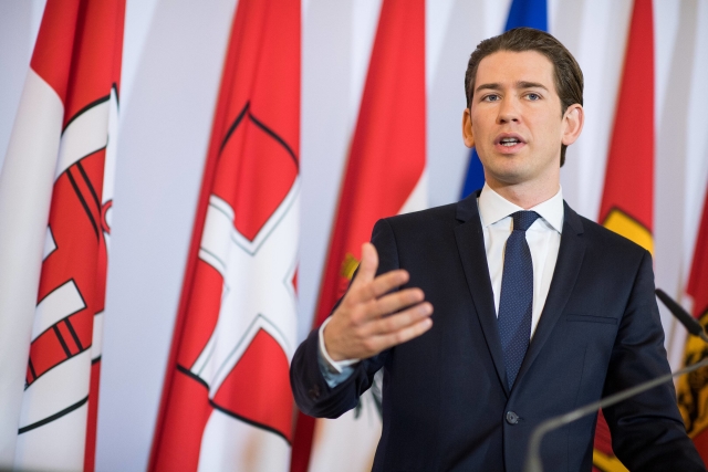Rakouský kancléř Sebastian Kurz.