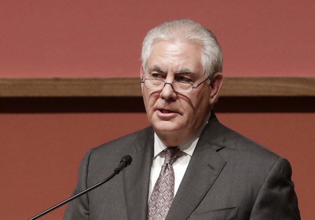 Americký ministr zahraničí Rex Tillerson. Americký ministr zahraničí Rex Tillerson.
