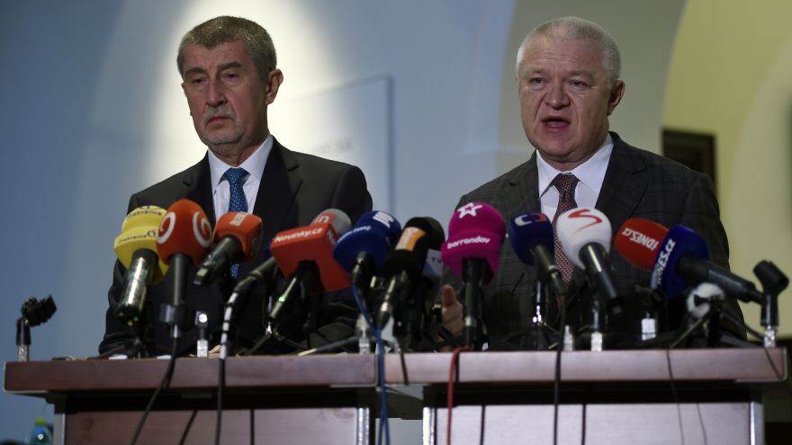 Andrej Babiš (vlevo) a Jaroslav Faltýnek (oba ANO).