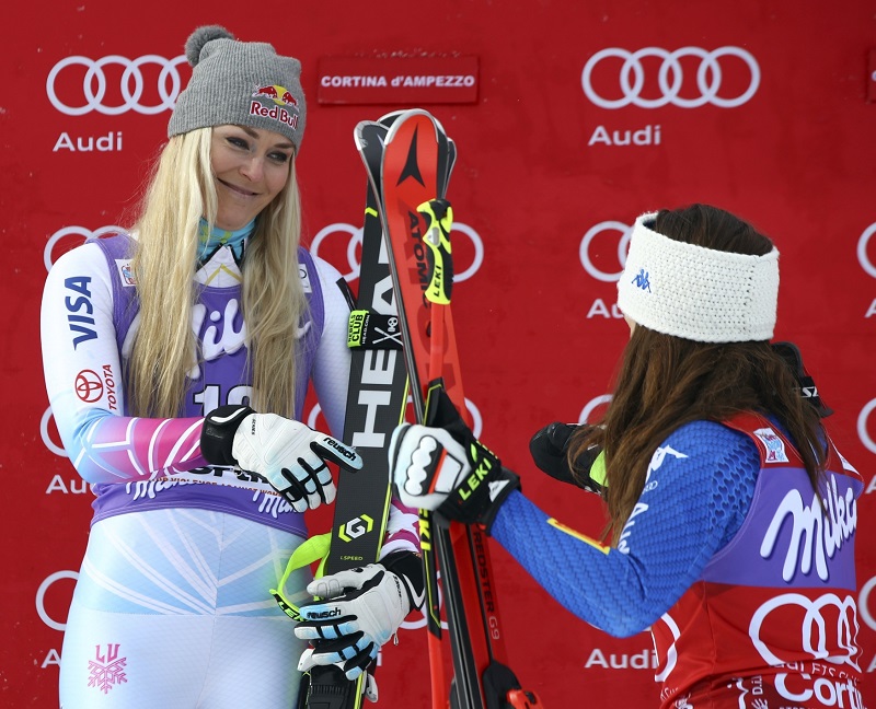 Američanka Lindsey Vonnová vyhrála sjezd v Cortině d'Ampezzo (ilustrační foto). Američanka Lindsey Vonnová vyhrála sjezd v Cortině d'Ampezzo (ilustrační foto).