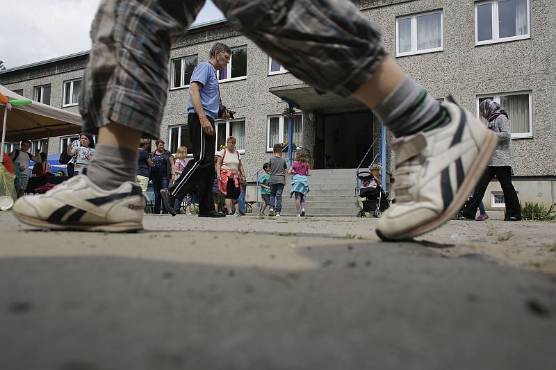 Ubytovna pro uprchlíky v německém Vossbergu.