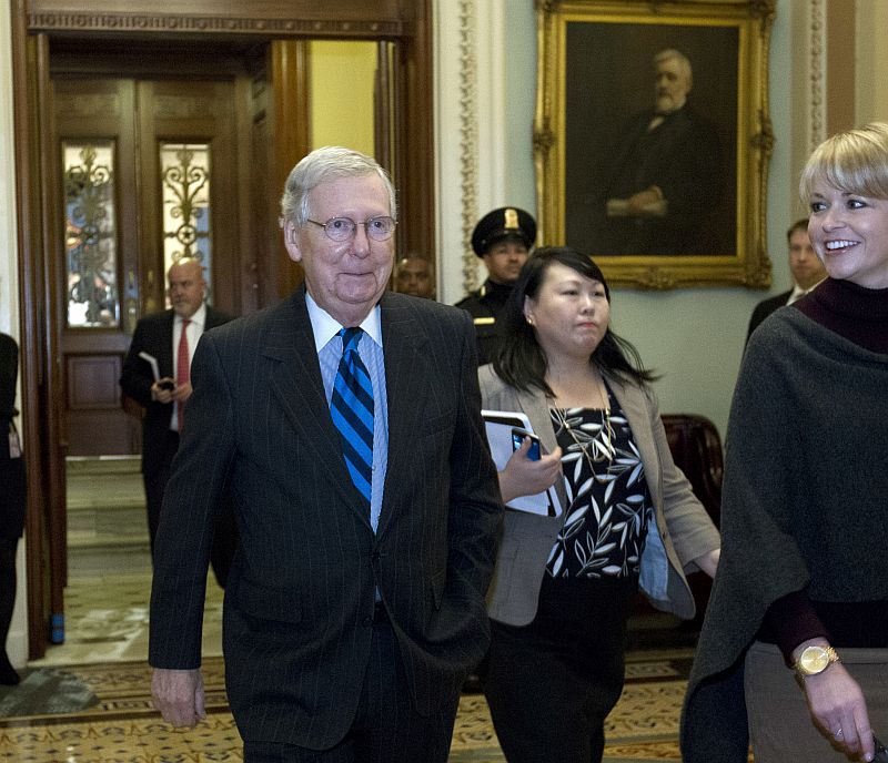 Vůdce republikánské většiny v americkém Senátu Mitch McConnell.