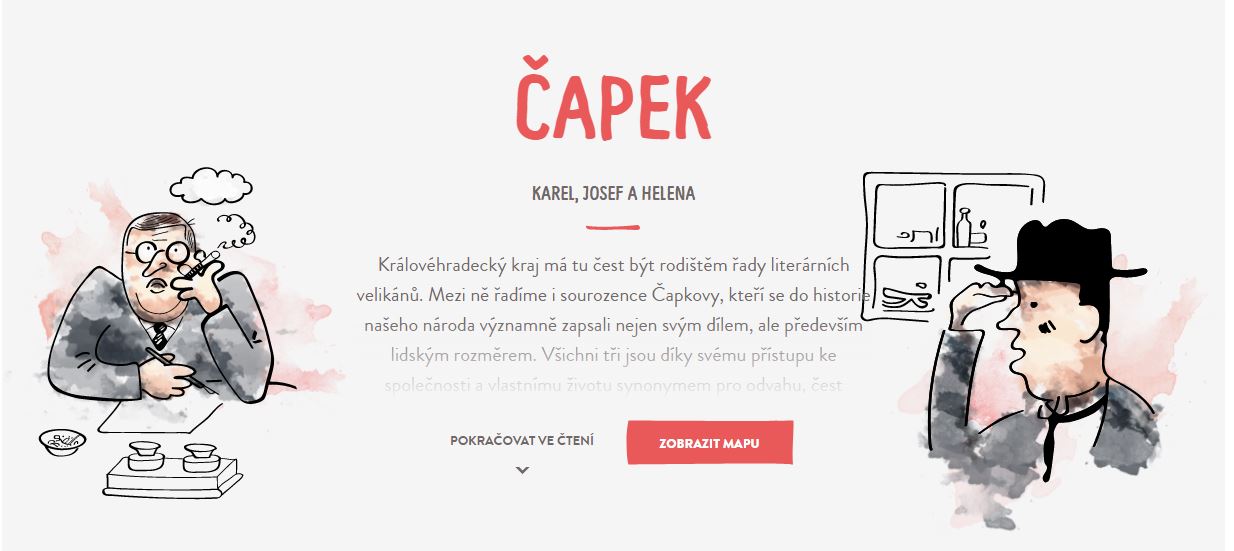 Nový web zavede zájemce na místa, která jsou spjata se životem sourozenců Čapkových.