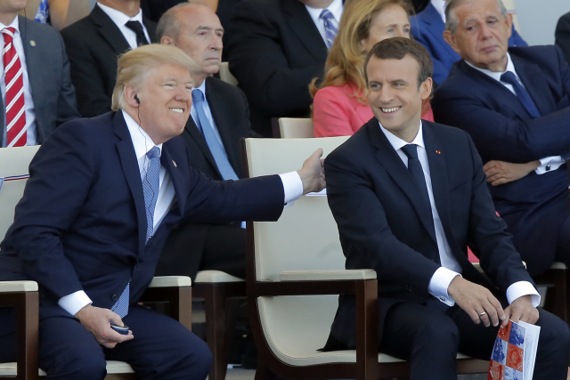 Donald Trump a Emmanuel Macron.