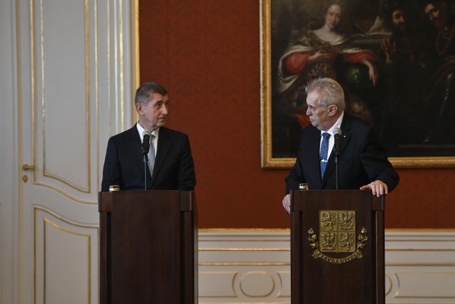 Andrej Babiš a prezident Miloš Zeman.