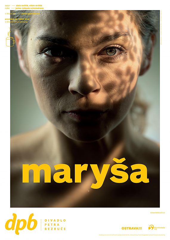 Plakát k adaptaci Maryši v Divadle Petra Bezruče. 
