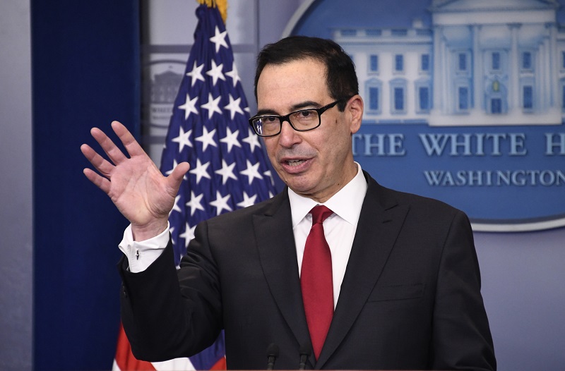 Americký ministr financí Steven Mnuchin. Americký ministr financí Steven Mnuchin.