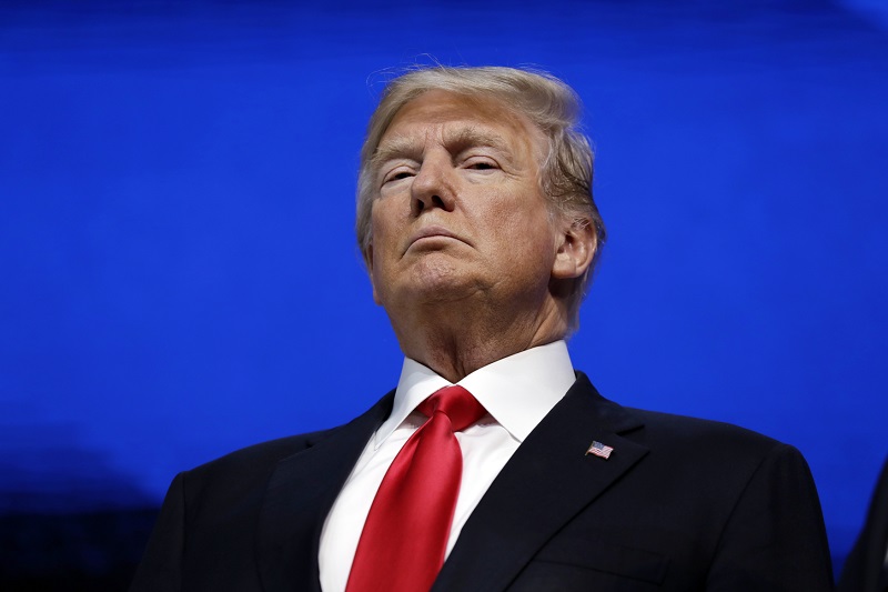 Americký prezident Donald Trump na Světovém ekonomickém fóru v Davosu. Americký prezident Donald Trump na Světovém ekonomickém fóru v Davosu.