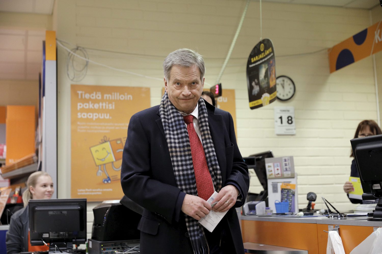 Stávající hlava státu Sauli Niinistö.