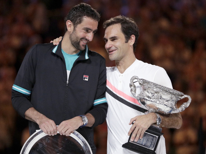 Tenista Marin Čilič po finálové bitvě s Rogerem Federerem. 