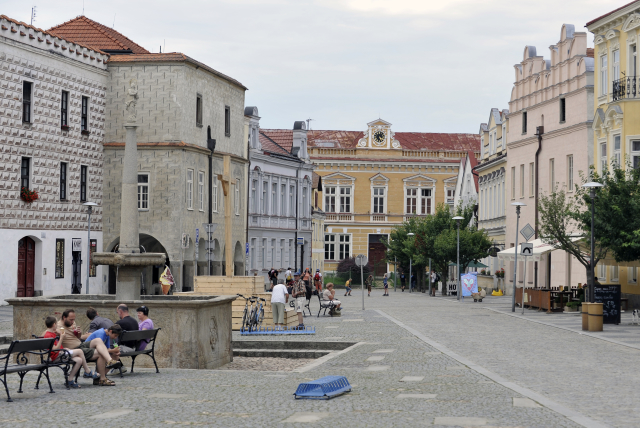 Městská památková rezervace Slavonice. Na snímku renesanční historické jádro města.