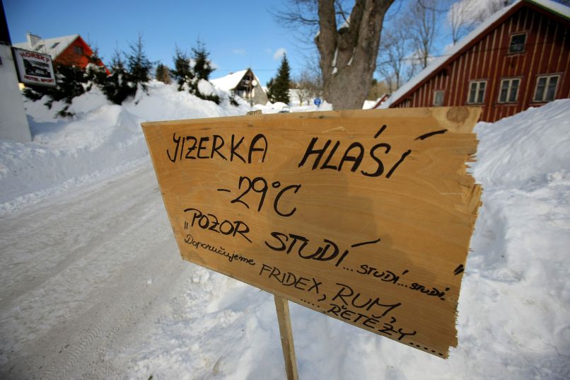 Snímek z Jizerky z února 2012. Snímek z Jizerky z února 2012.