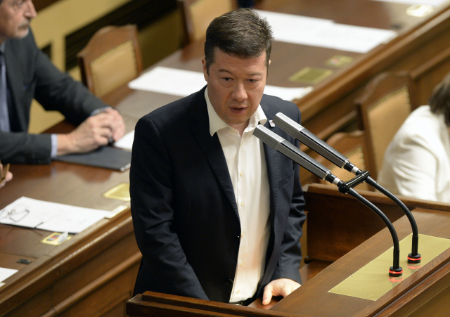Předseda SPD Tomio Okamura.