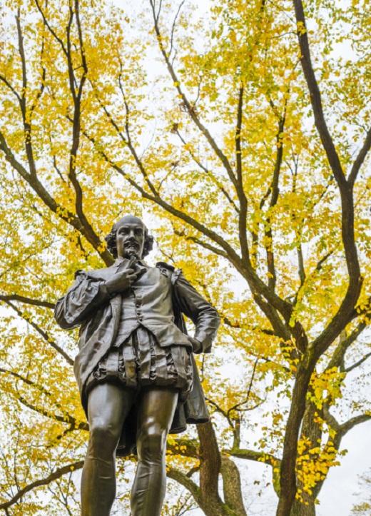 Socha Williama Shakespeara v Central Parku.