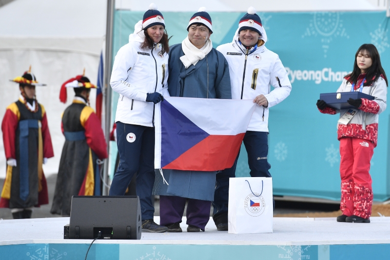 Češi se dočkali oficiálního uvítání v olympijské vesnici. 