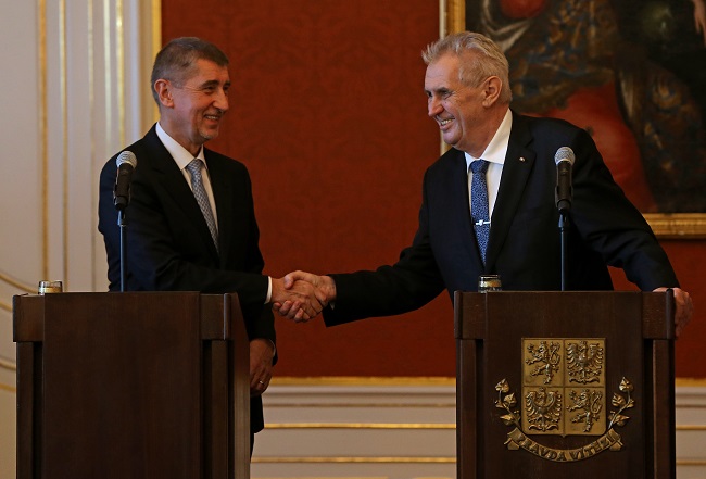 Premiér Andrej Babiš a prezident Miloš Zeman.