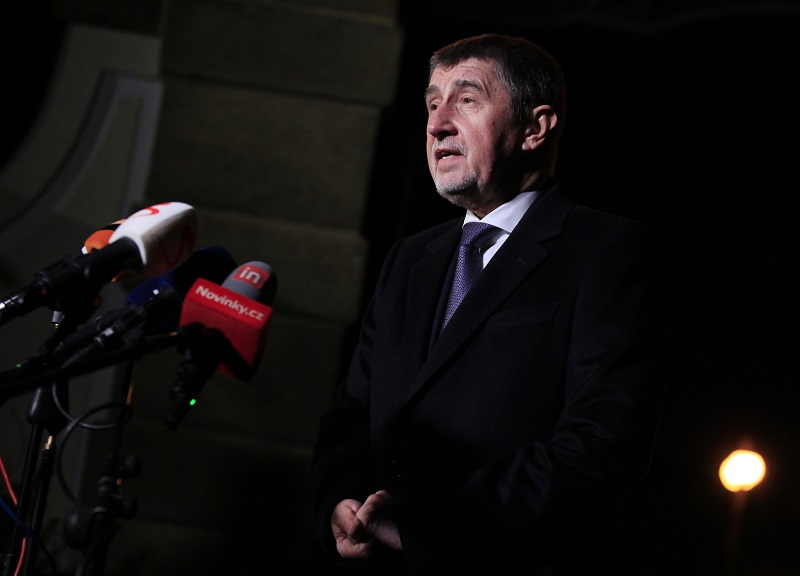 Premiér v demisi Andrej Babiš po společné večeři s prezidentem Milošem Zemanem v Lánech.