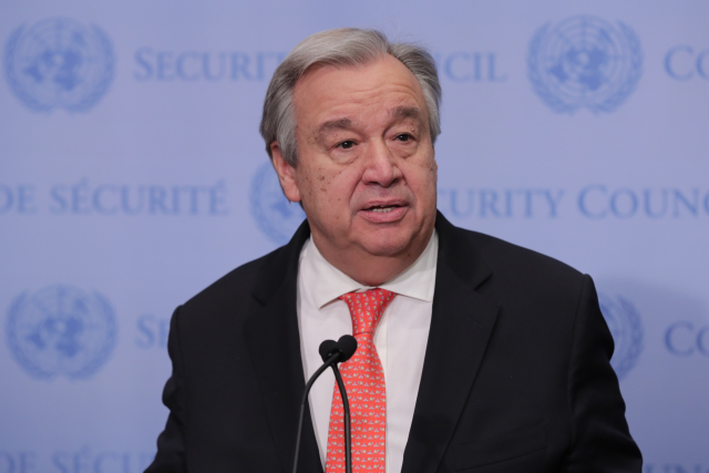 Generální tajemník OSN António Guterres.