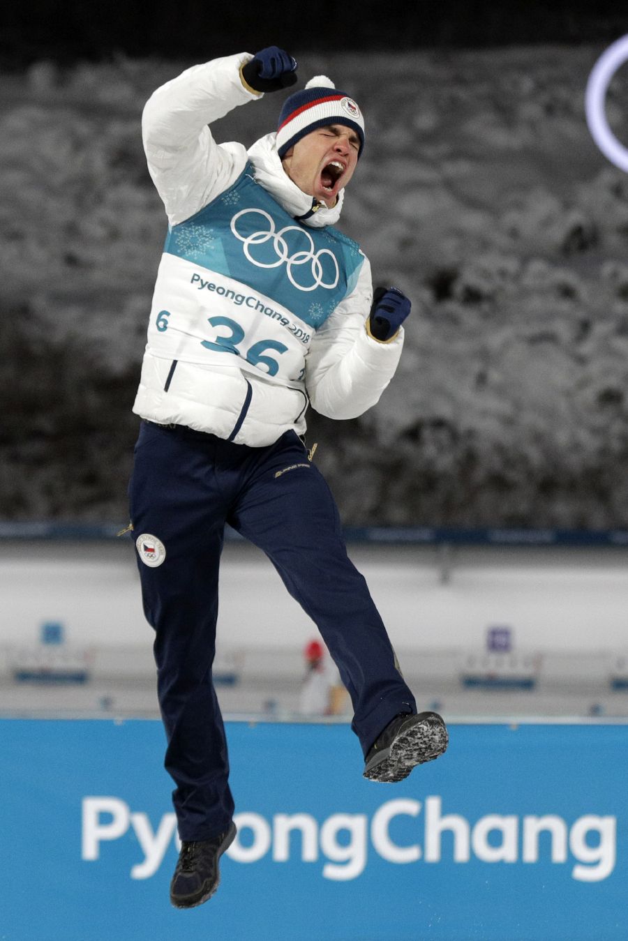 Radující se Michal Křčmář.
