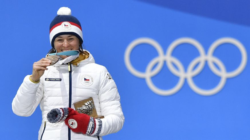 Biatlonistka Veronika Vítková s olympijským bronzem.